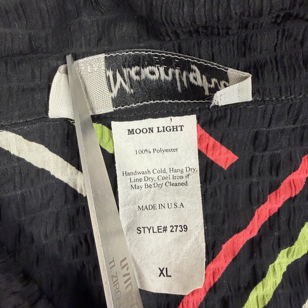 Vtg 90s Moonlight Jacket Womens XL Multicolor Geometric Art To Wear Made in USA - Picture 4 of 10